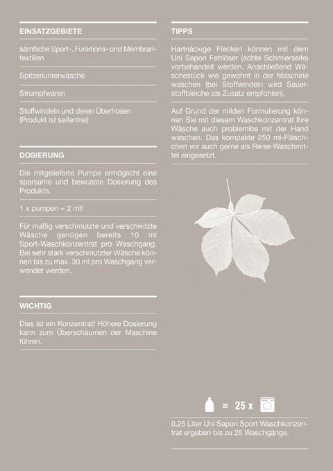 UNI SAPON Sport-Waschkonzentrat